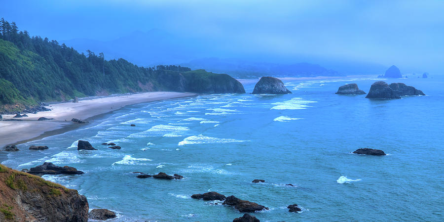 Cannon Beach Panorama Photograph by David Patterson