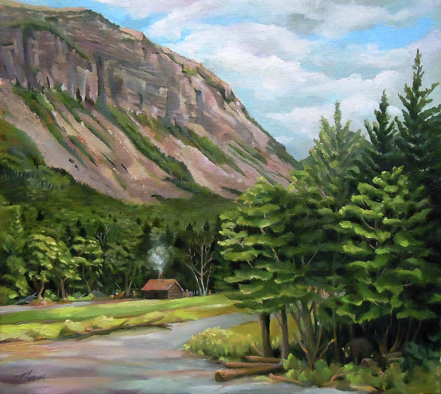 Cannon Cliff New Hampshire Painting by Nancy Griswold