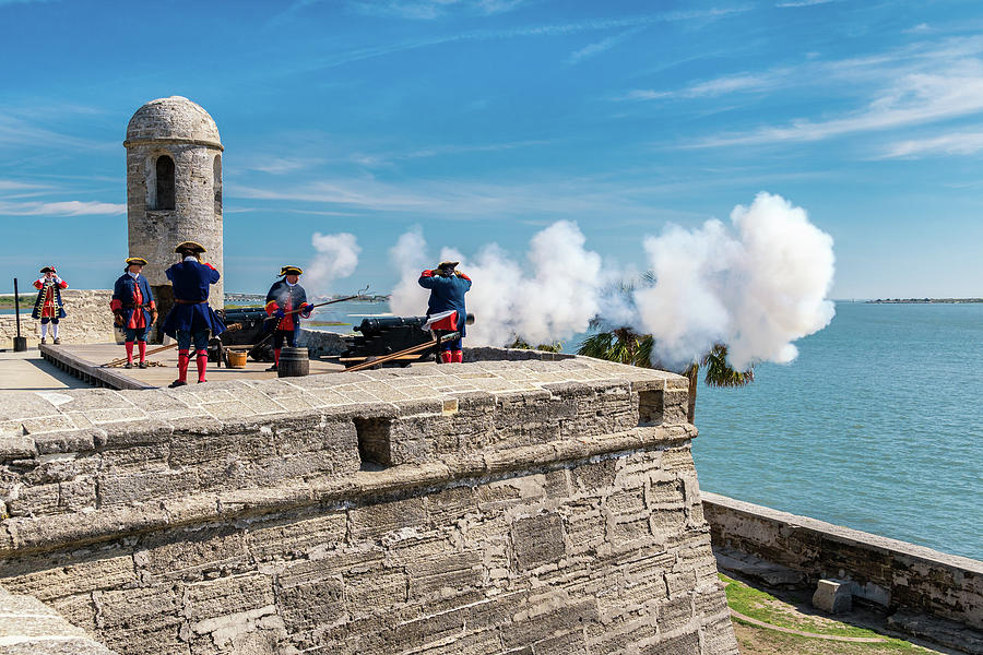 Cannon Fire at Castillo de San Marcos, St. Augustine, Florida Photograph by Dawna Moore Photography