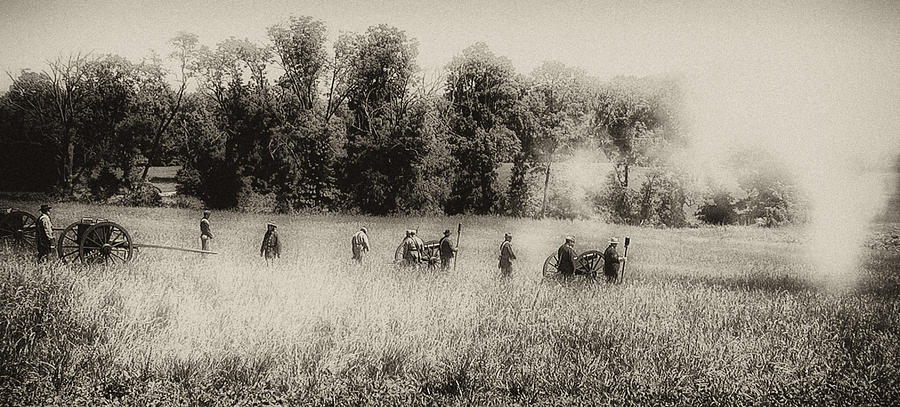 Gettysburg National Park Photograph - Cannon Fire at Gettysburg  by Bill Cannon