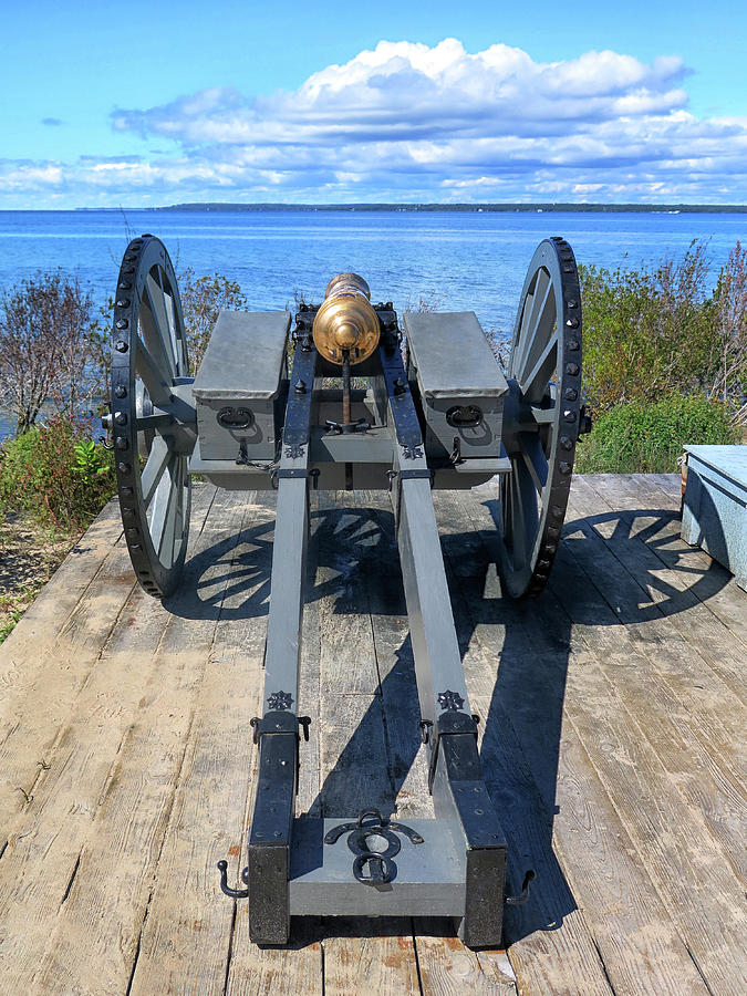 Cannon Over Lake Michigan Photograph by Dave Mills