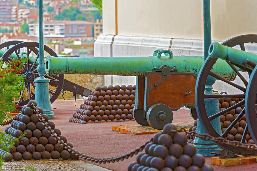 Cannons in Monaco Photograph by Marek Poplawski