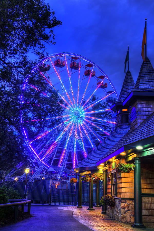 Venetian Carousel at Night Time at Canobie Lake Park 