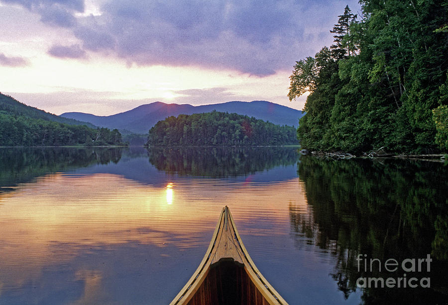 Canoe, Chain of Ponds, Maine Photograph by Kevin Shields