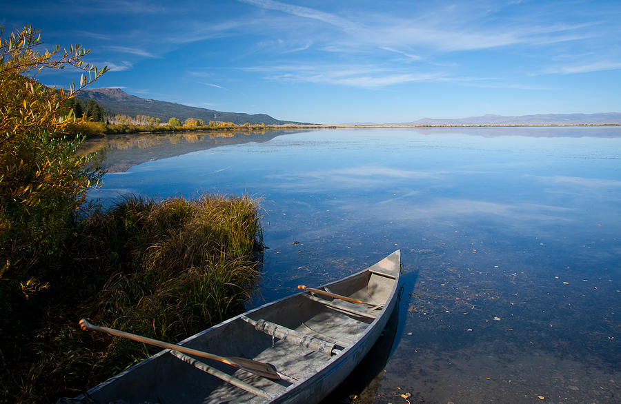 Canoe at Red Rock Photograph by Idaho Scenic Images Linda Lantzy