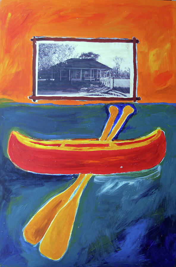 Canoe Club-Little Club House Painting by Lory MacDonald