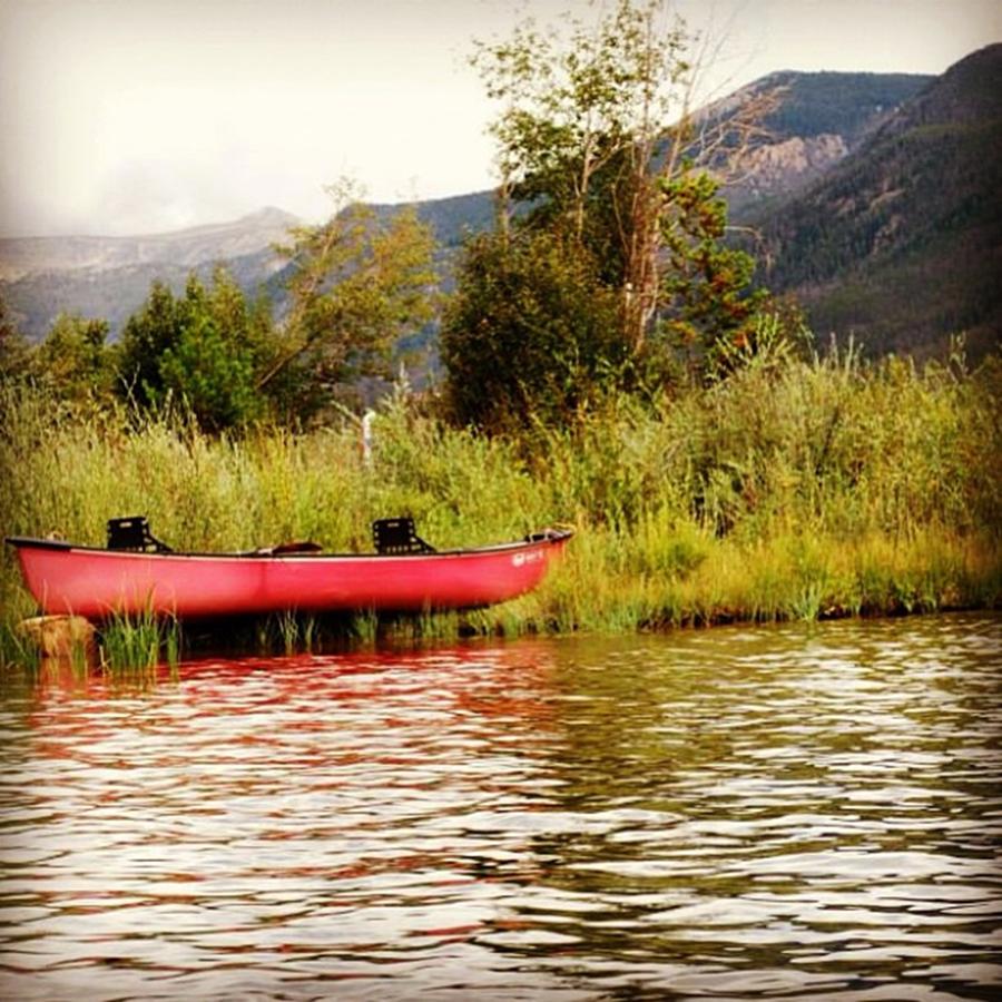 Colorado Photograph - #canoe #grandlake #colorado by Amber Harlow