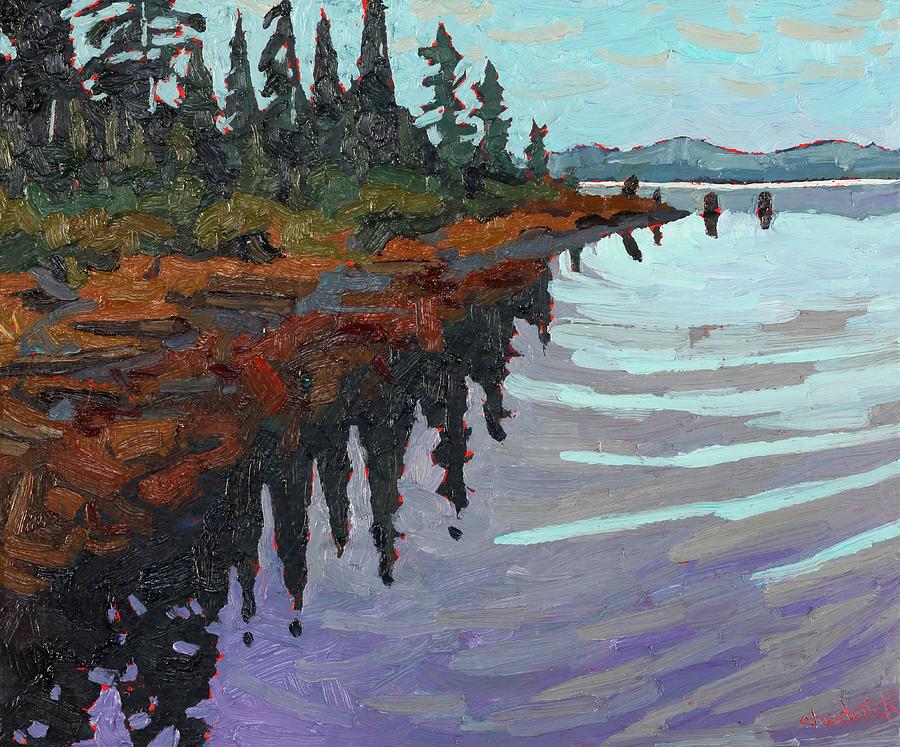Canoe Lake Point Painting by Phil Chadwick