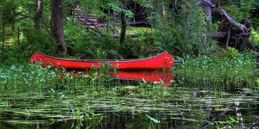 Canoe Near the Lean-to Photograph by David Patterson