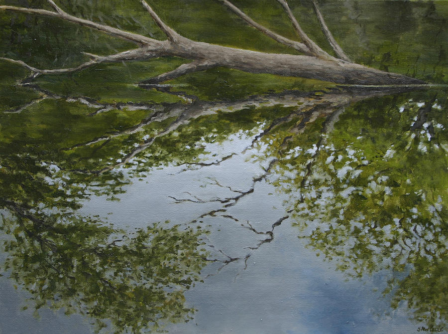 Nature Painting - Canoe Painting 6 by Jason Sawtelle