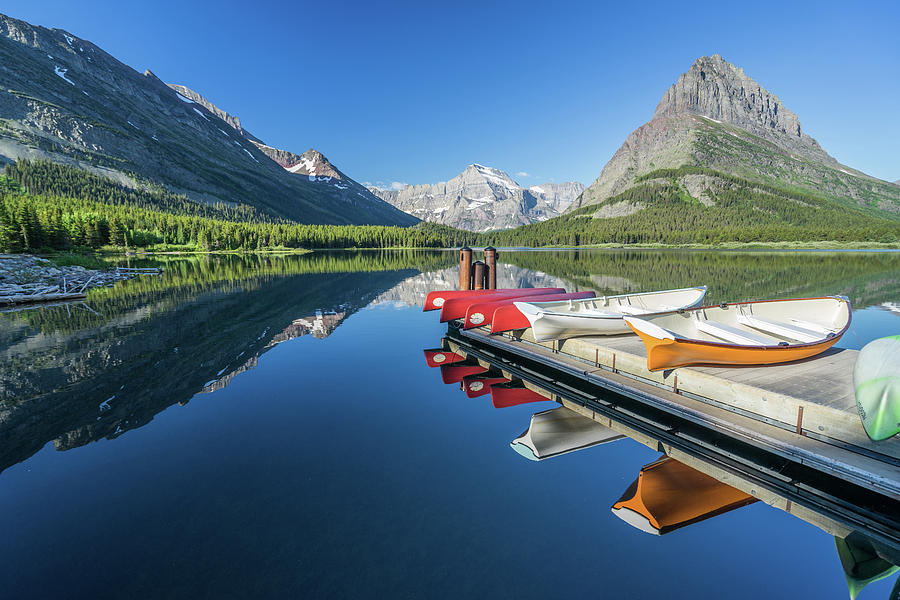 Boat Photograph - Canoe Reflections by Alpha Wanderlust