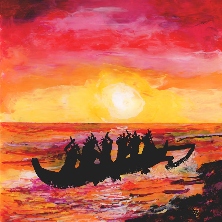 Canoe Ride Painting by Marionette Taboniar