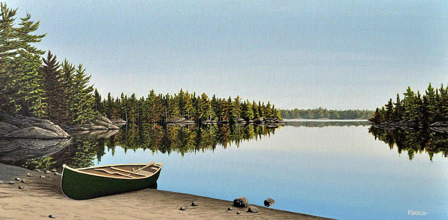 Canoe The Massassauga Painting by Kenneth M Kirsch