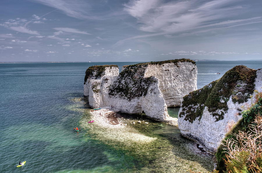Canoeing Around Old Harry Photograph by Jeff Townsend