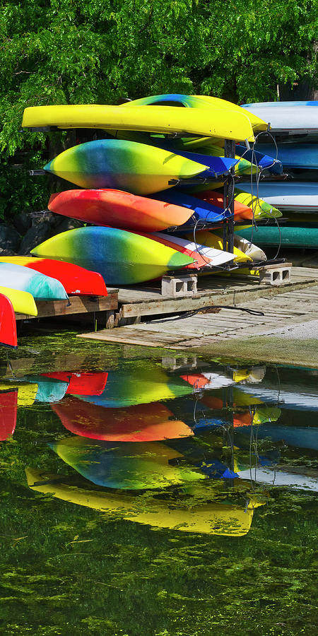 Canoes - Lake Wingra - Madison - Wisconsin Photograph by Steven Ralser