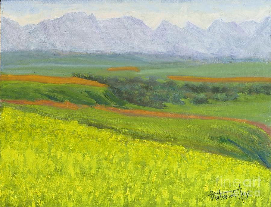 Canola Field In Pincher Creek Painting
