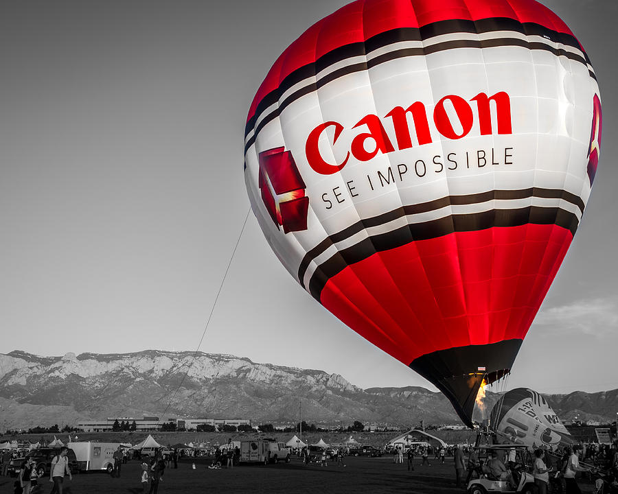 Canon - See Impossible - Hot Air Balloon - Selective Color Photograph by Ron Pate