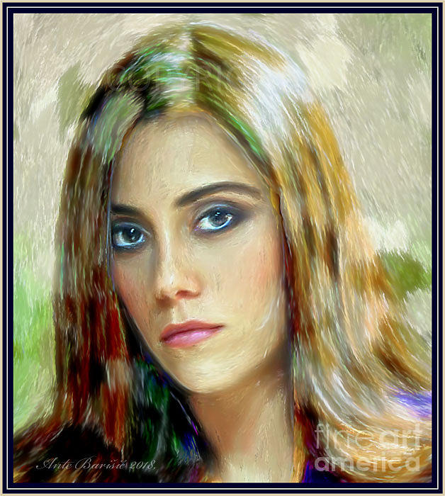 Cansu Dere Portrait Painting by Ante Barisic