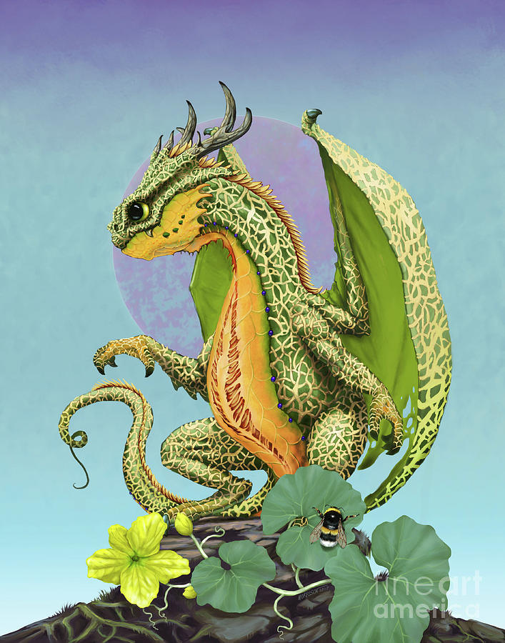 Cantaloupe Dragon Digital Art by Stanley Morrison