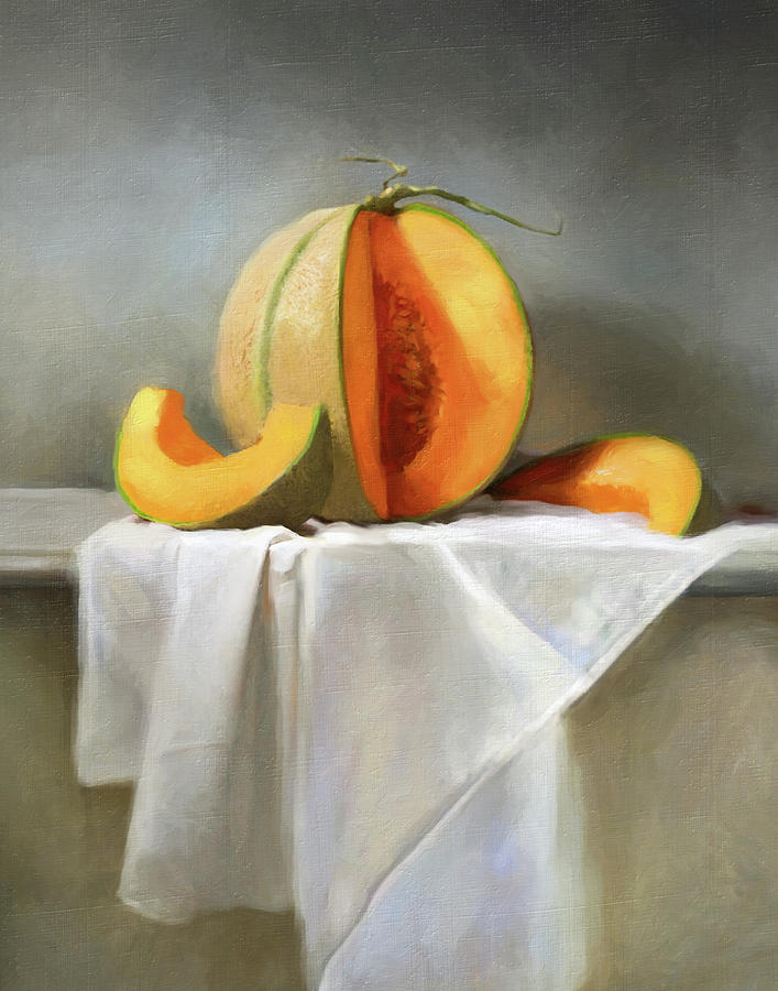 Vegetable Painting - Cantaloupes by Robert Papp