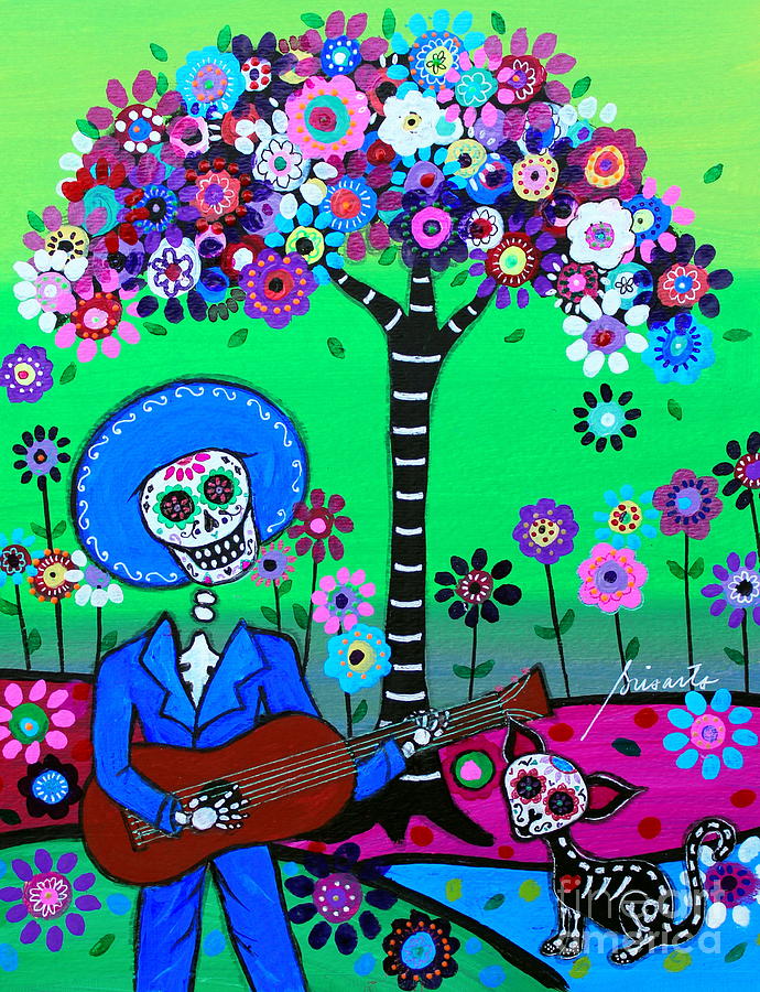 Flower Painting - Cantando A Mi Chihuahua by Pristine Cartera Turkus