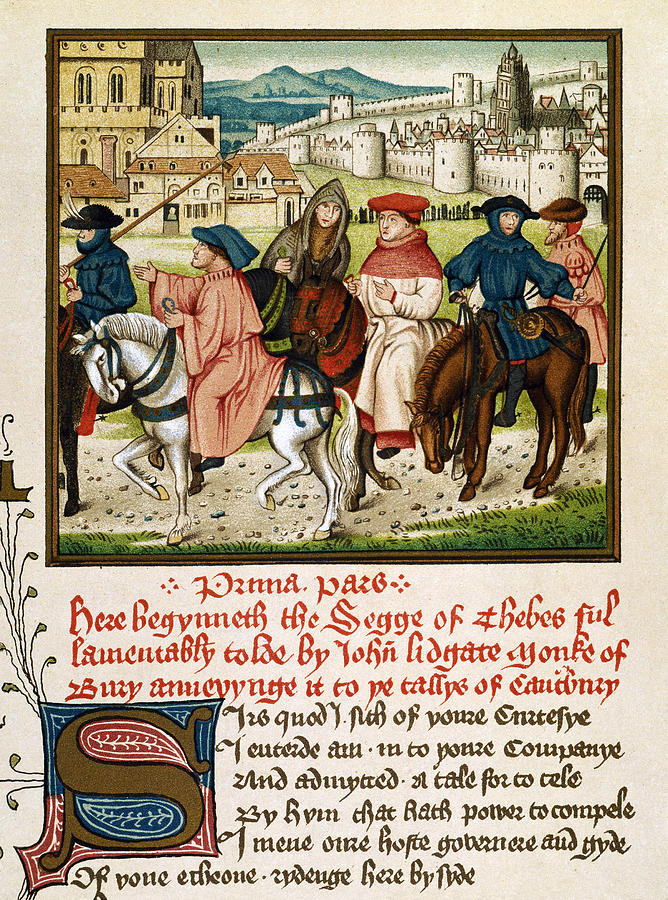 Canterbury Pilgrims Drawing by Granger