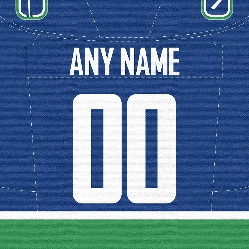 Hockey Digital Art - Canucks Customizable Jersey by Game On Images