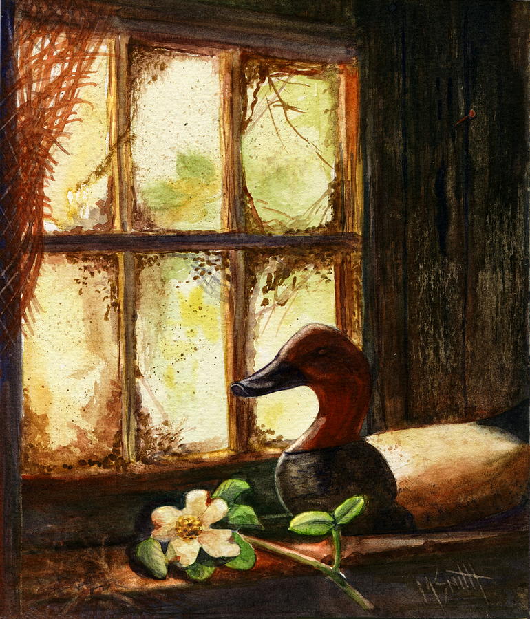 Canvasback Decoy II Painting by Marilyn Smith