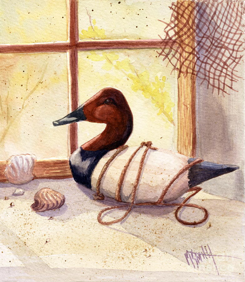 Canvasback Decoy Painting by Marilyn Smith