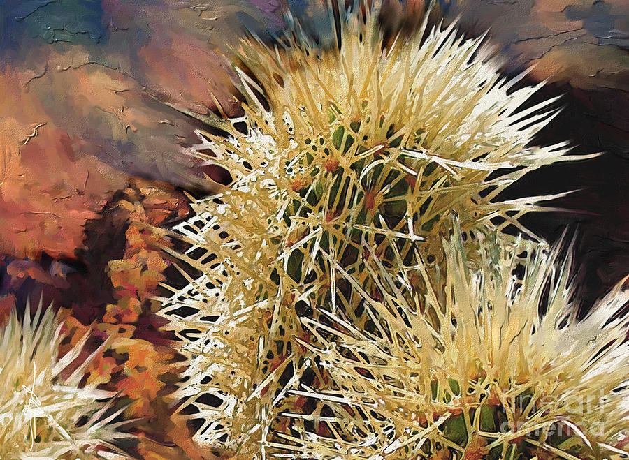 Canyon Cactus Painting by Bob Salo
