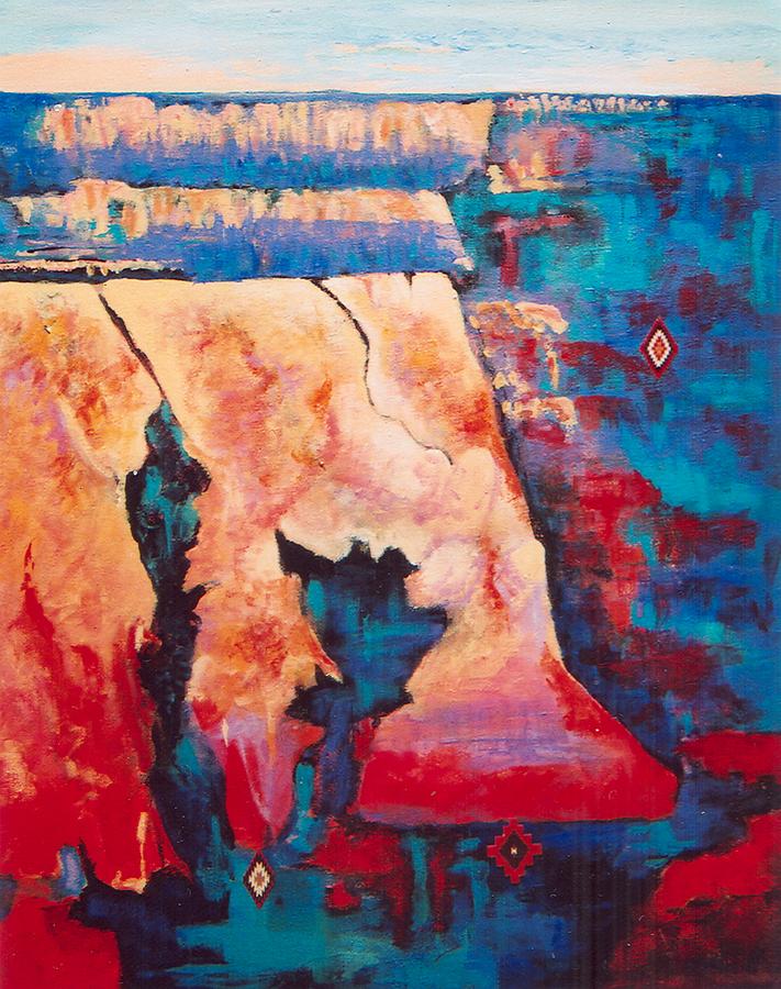 Canyon Colors Painting by M Diane Bonaparte