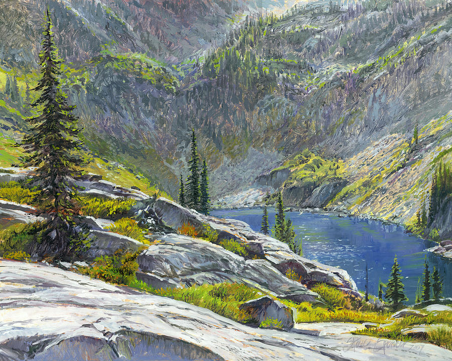 Canyon Lake Painting by Steve Spencer