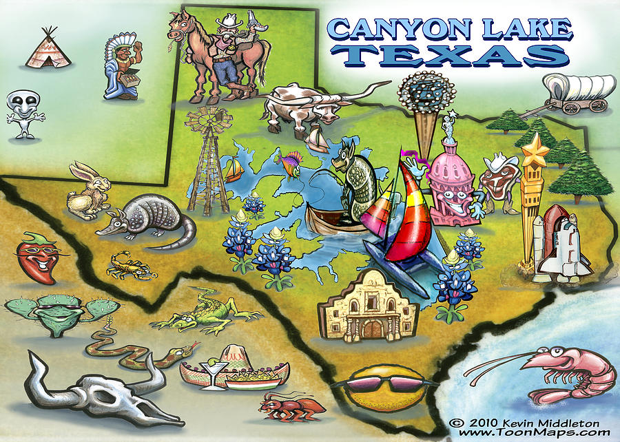 Canyon Lake Texas Digital Art by Kevin Middleton