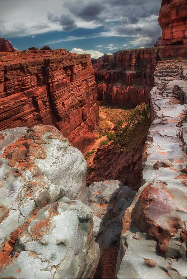 Canyon Lands Quartz falls overlook Photograph by Gary Warnimont