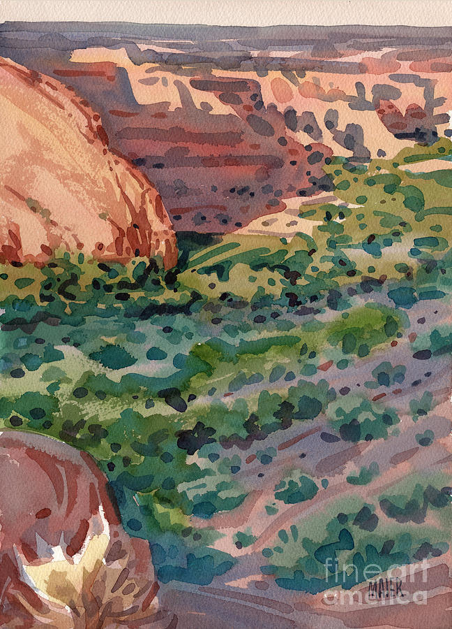 Canyon Shadows Painting by Donald Maier