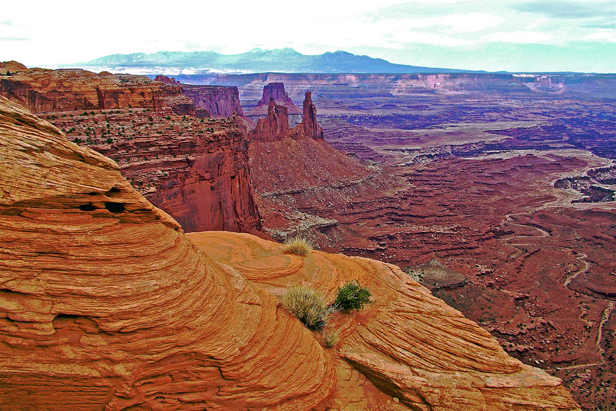 Canyon View from Mesa Arch in Island in the Sky District of Canyonlands National Park, Utah Photograph by Ruth Hager