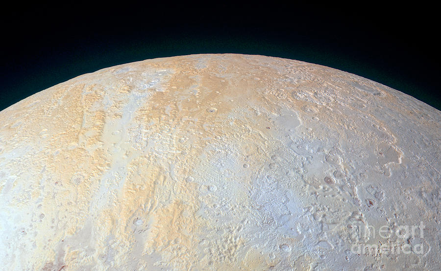 Canyons Around Plutos North Pole Photograph by Science Source