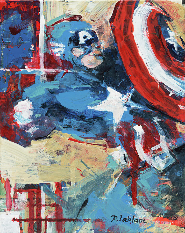 Captain America Painting - Cap #3 by David Leblanc