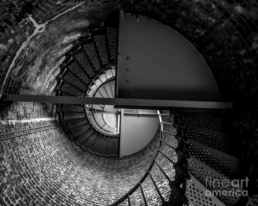 Cape Blanco Lighthouse Spiral Staircase - Oregon Photograph by Gary Whitton