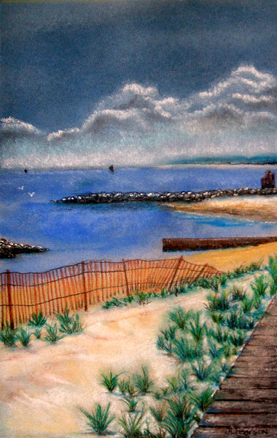 Beach Pastel - Cape Charles Beach by Judy Pearson