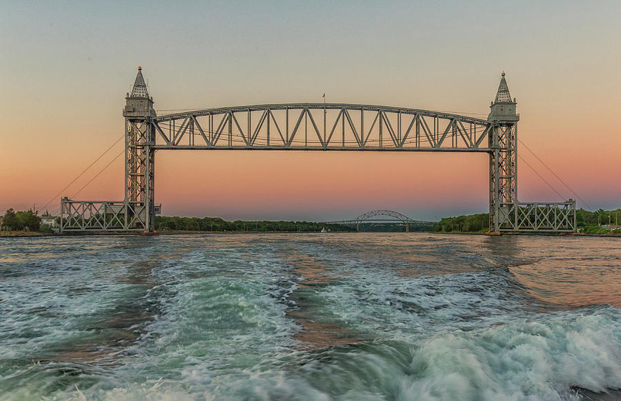Cape Cod Canal Railroad Bridge Sunset Photograph by Brian MacLean