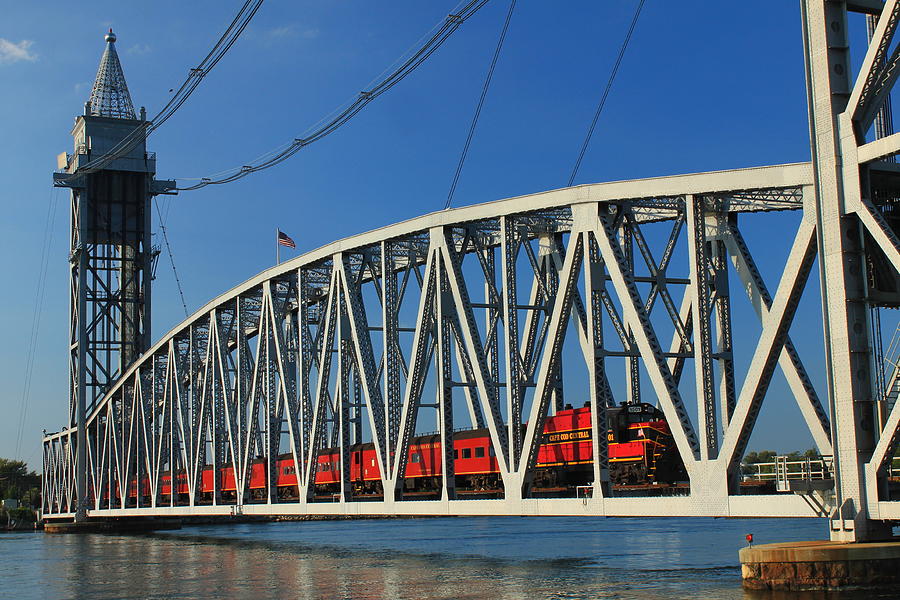Cape Cod Canal Railroad Bridge Train Photograph