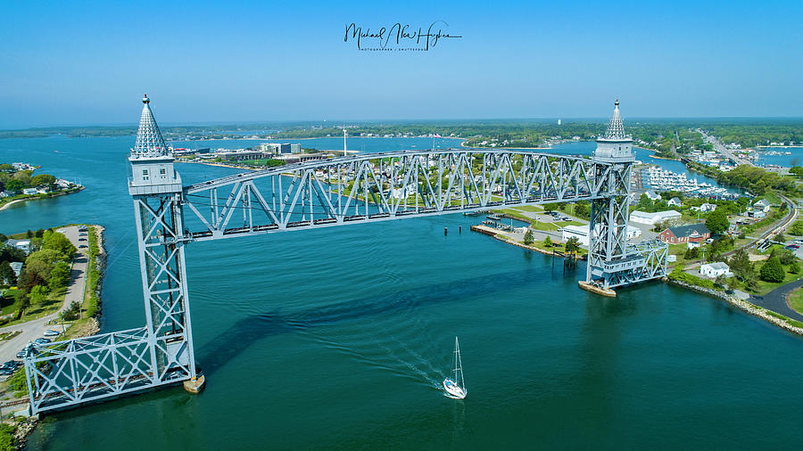 Cape Cod Canal Suspension Bridge Photograph by Veterans Aerial Media LLC