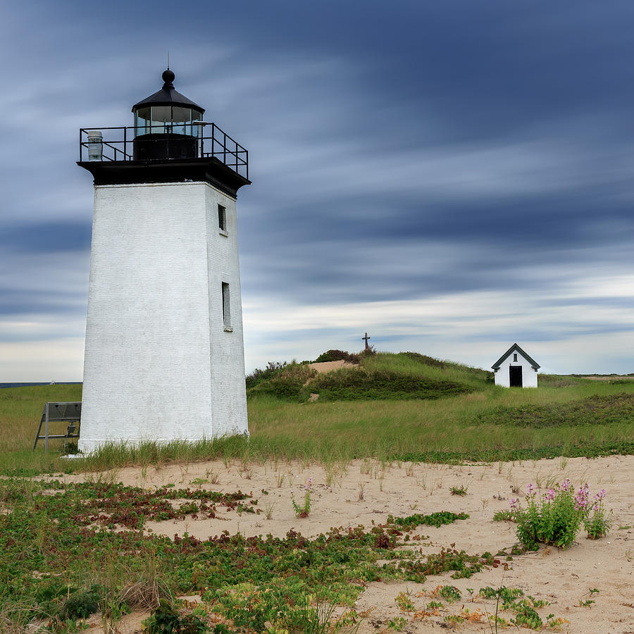 Lighthouse Photograph - Cape Cod Long Point Lighthouse Square by Bill Wakeley