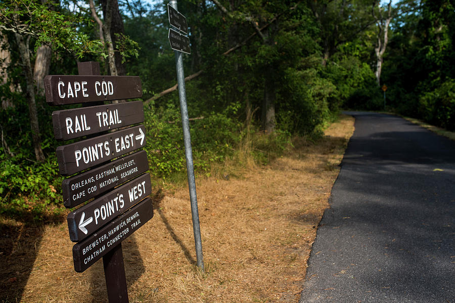 Cape Cod Rail Trail Sign Eastham Path Photograph by Toby McGuire