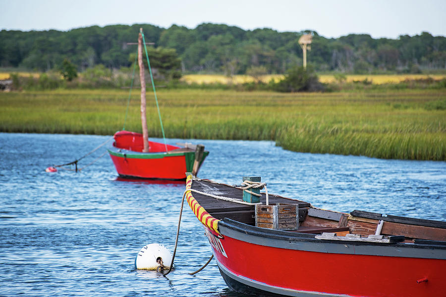 Cape Cod Red Boat Chatham MA Photograph by Toby McGuire