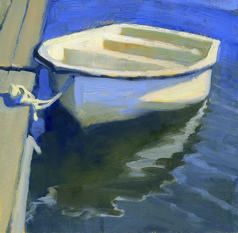 Boat Painting - Cape Cod skiff by Kathleen Weber