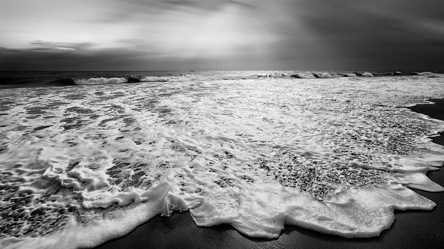Cape Cod Surf BW Photograph by Bill Wakeley