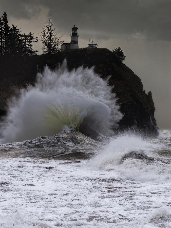 Winter Photograph - Cape Disappointment 2 by Thomas Hall