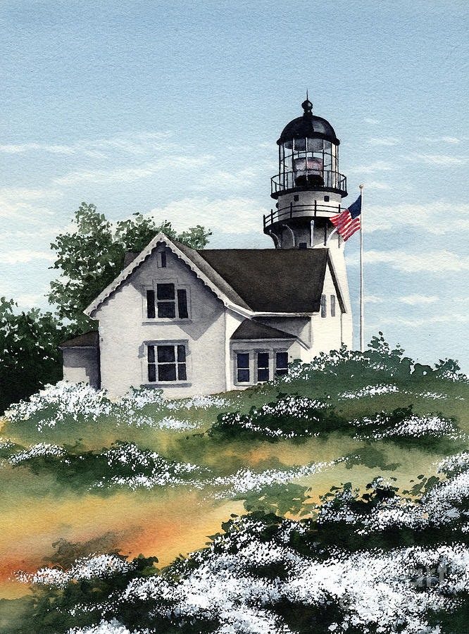 Lighthouse Painting - Cape Elizabeth Lighthouse by David Rogers
